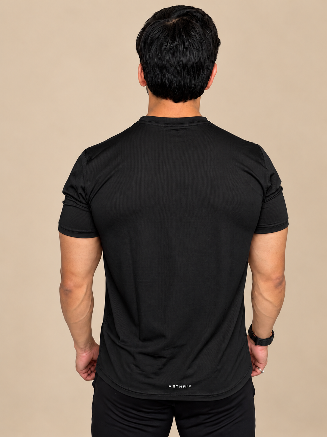 AETHRIX WaffleFlex T-Shirt – Black
