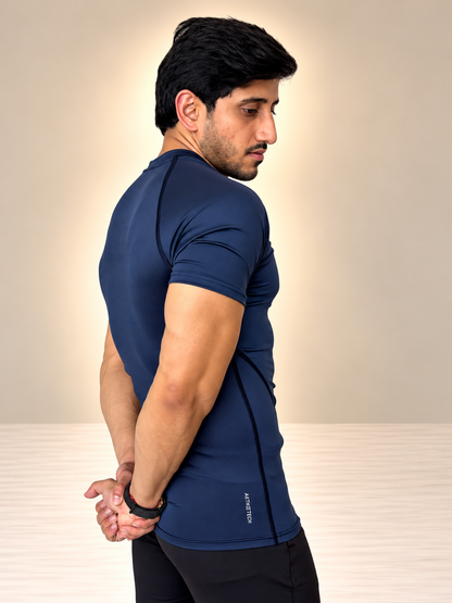 Aethrix Core Compression Training Tee (Blue)