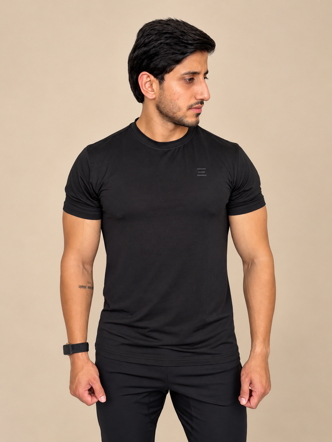 AETHRIX WaffleFlex T-Shirt – Black
