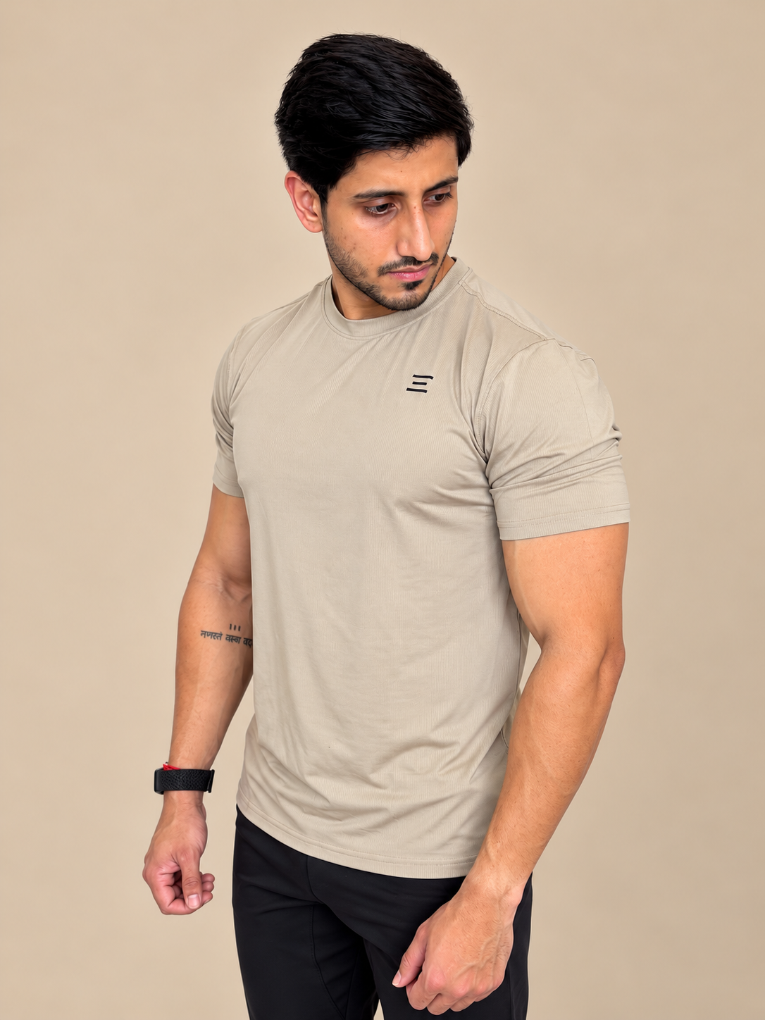 AETHRIX WaffleFlex T-Shirt – Beige