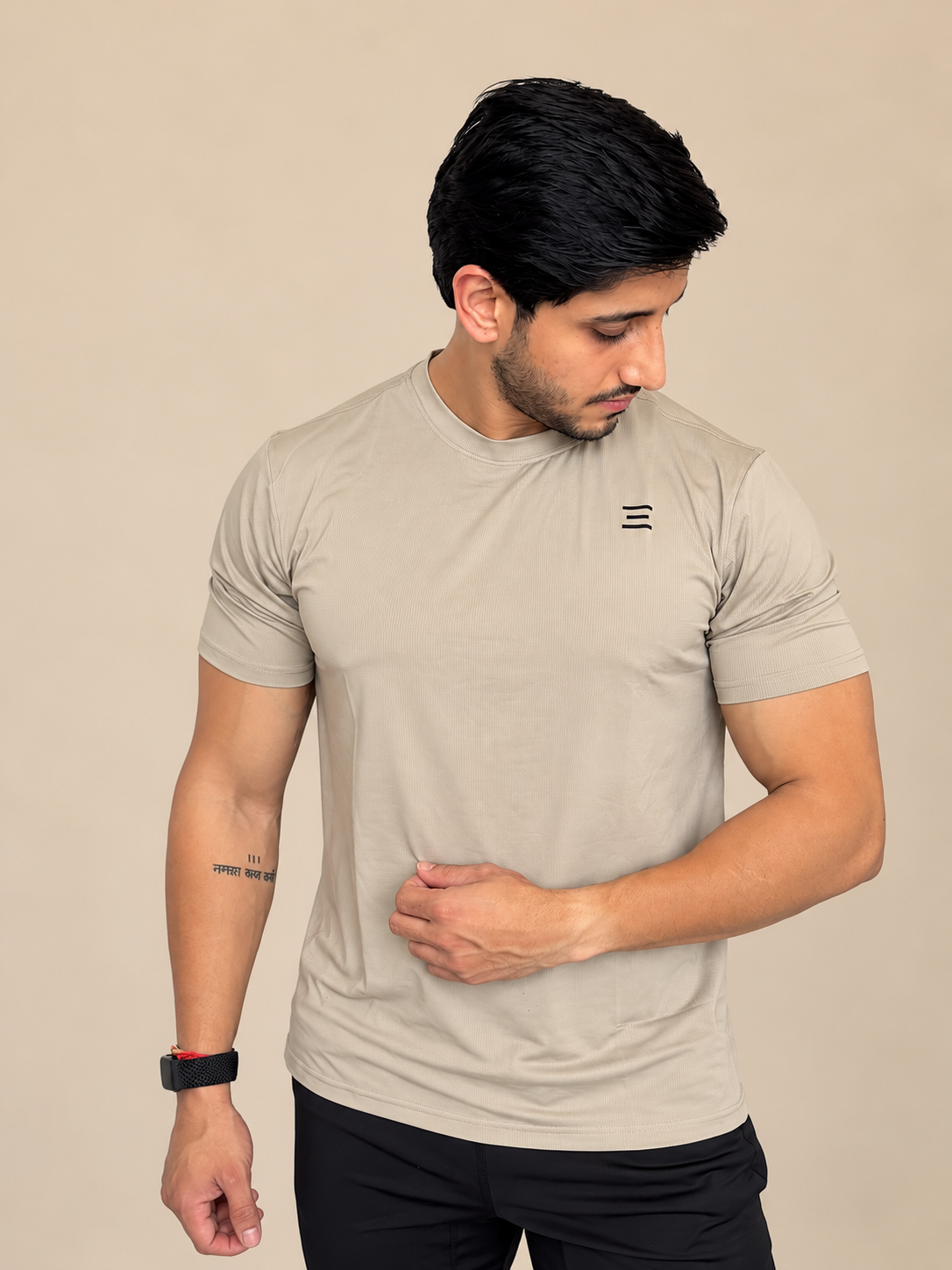 AETHRIX WaffleFlex T-Shirt – Beige