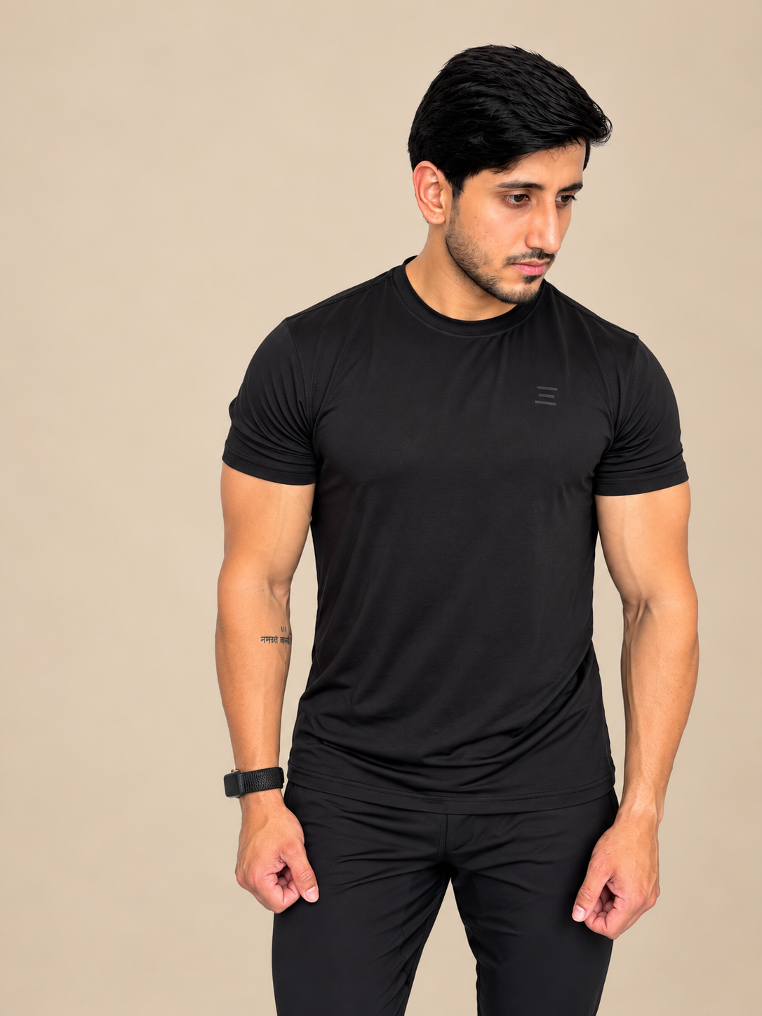 AETHRIX WaffleFlex T-Shirt – Black
